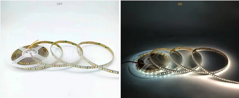 cct led strip on vs off lighting