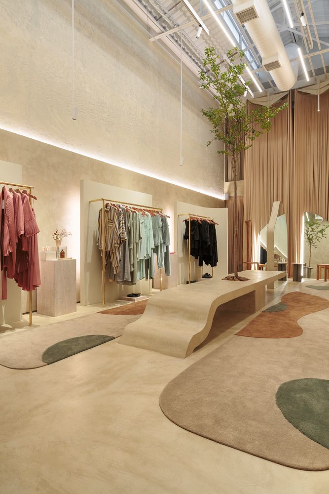 clothing store with 5500K LED strips