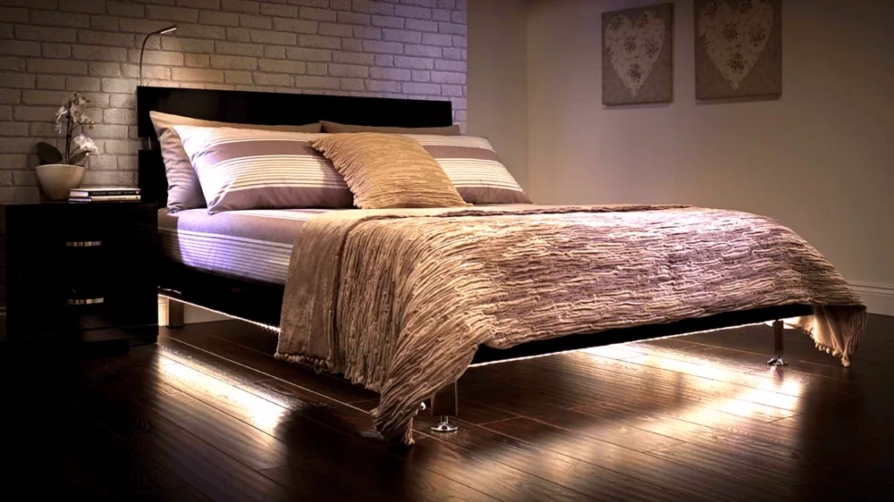 Bedroom under bed suspended lighting 2