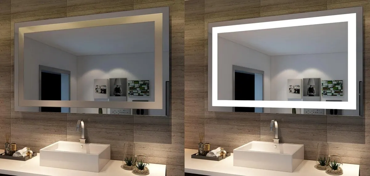 Bright white light in front of the vanity mirror no shadows1