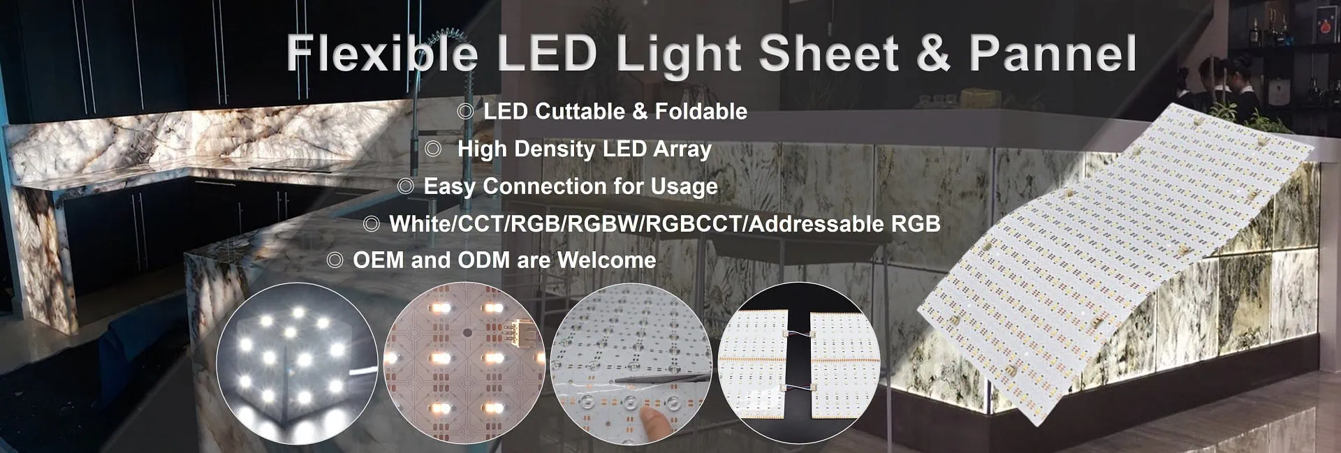 Flexible LED Light Sheet Panel 1 Flexible Cuttable Thin LED Light Sheet