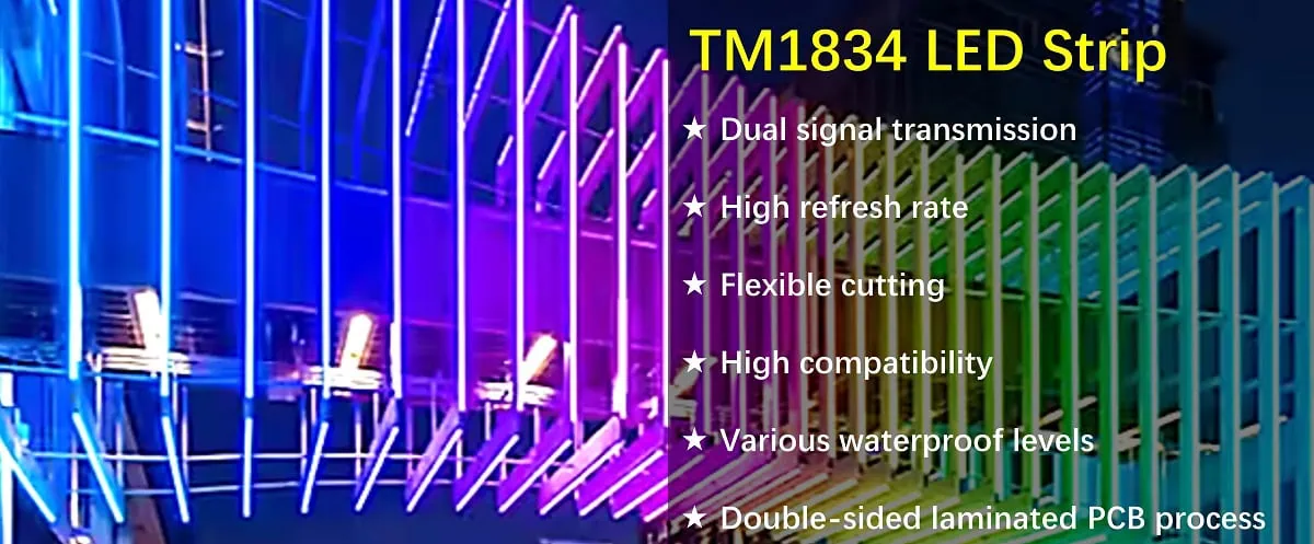 TM1834 LED Strip 1 pixel tm1834 led strip features