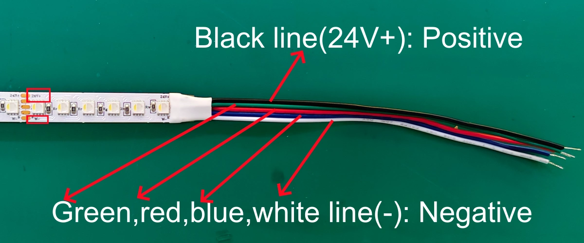 Rgbw led strip light polarity