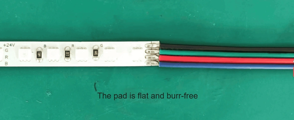 The pad is flat and burr free C1