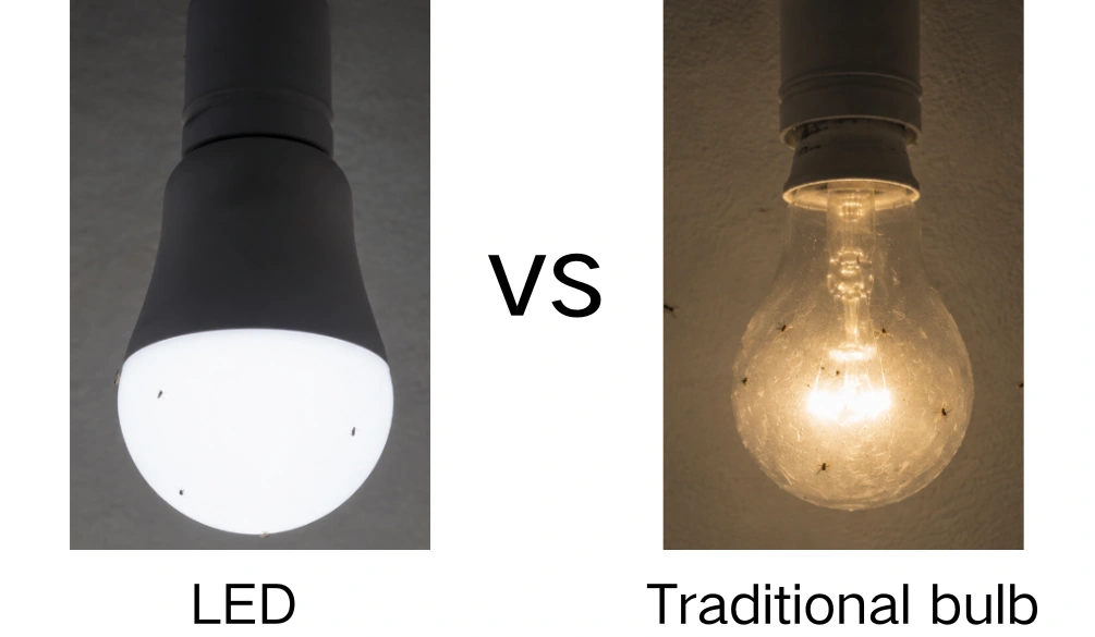 led and traditional bulb