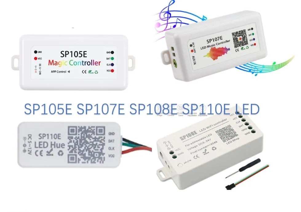 mobile app based controllers​ sp105e sp107e sp108e sp110e led strip controllers