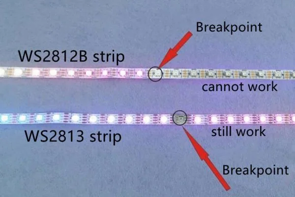 ws2812b led strip vs ws2813 led strip