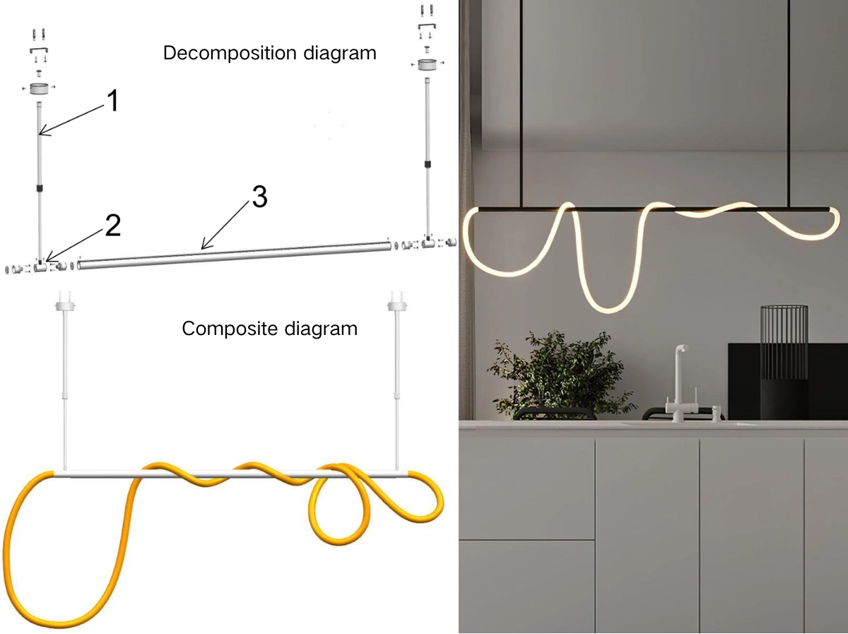360° Horizontal Rod Lighting Kit